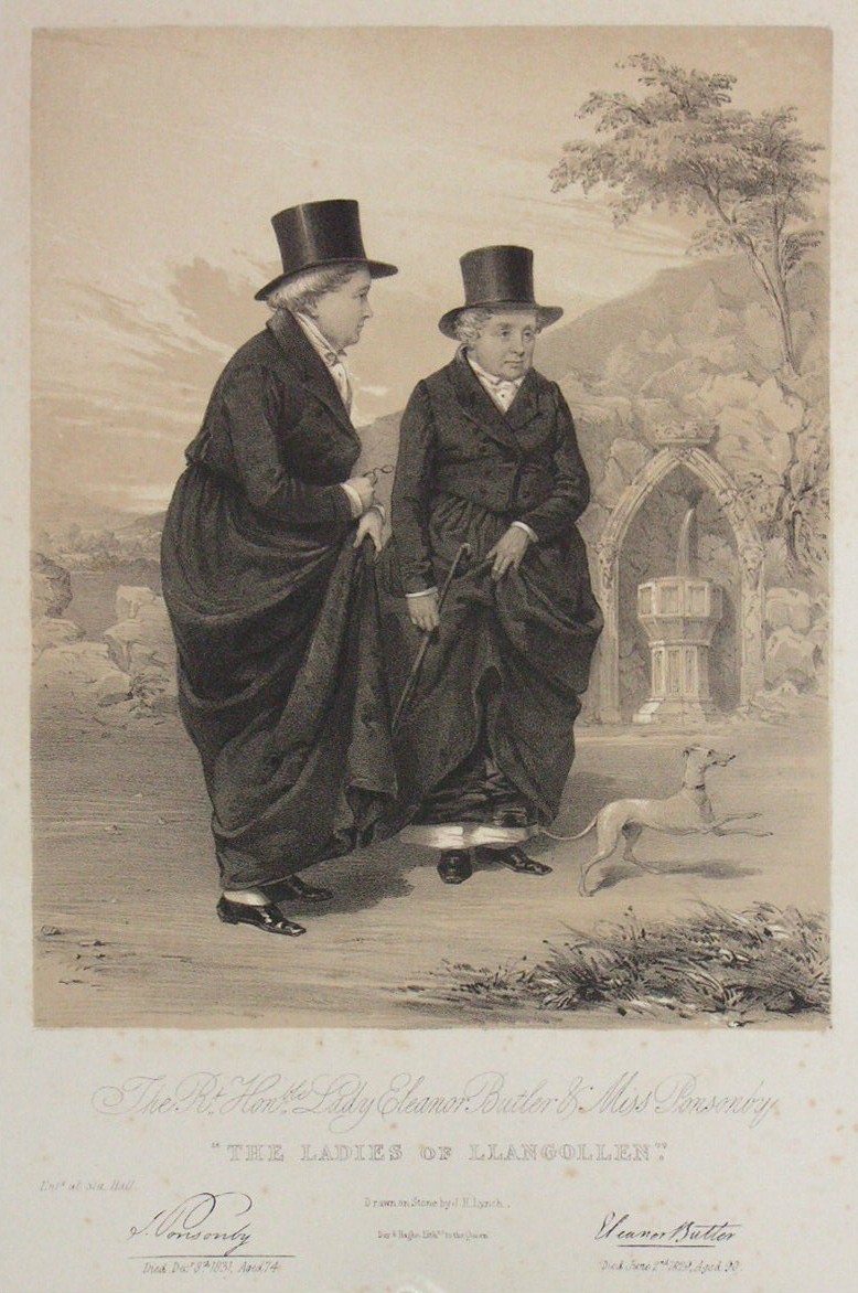 Lithograph - The Rt. Honble. Lady Eleanor Butler & Miss Ponsonby 